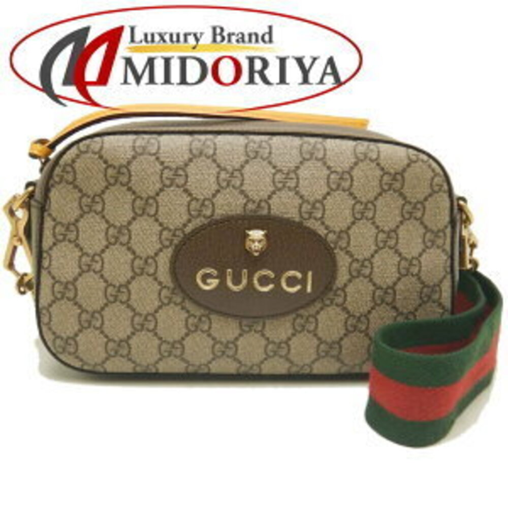 GUCCI Neo Shoulder Bag GG Supreme Canvas Beige Brown